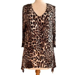 Leopard print tunic top